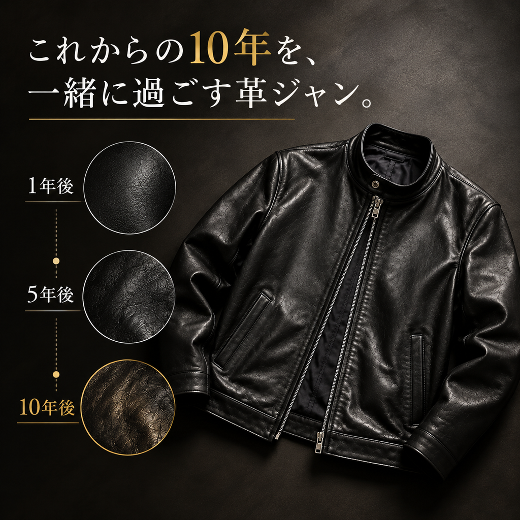 SHEEP RETRO 本革シープレザー シングルライダースジャケット