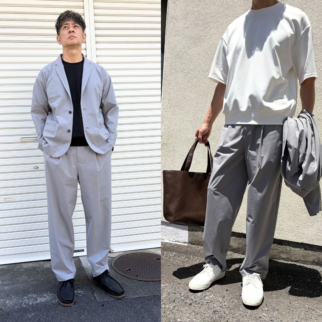 撥水・スーパーストレッチ・超軽量な無敵ワイドパンツ　№75171