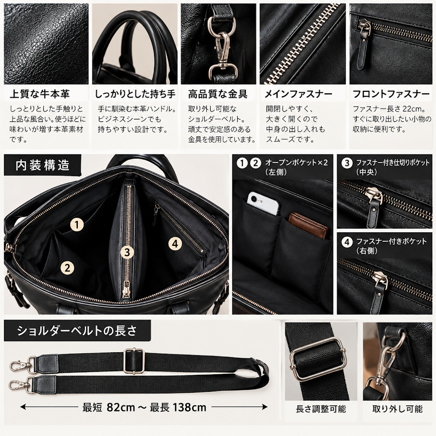 大人のビジネスバッグ　NBC19 LEATHER　SP-33