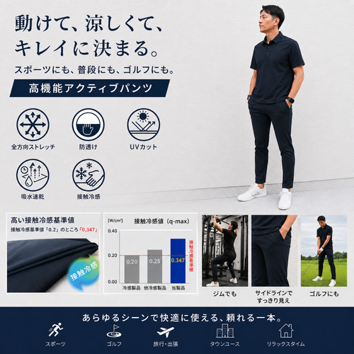 スマートアクティブパンツ　74251　日本製