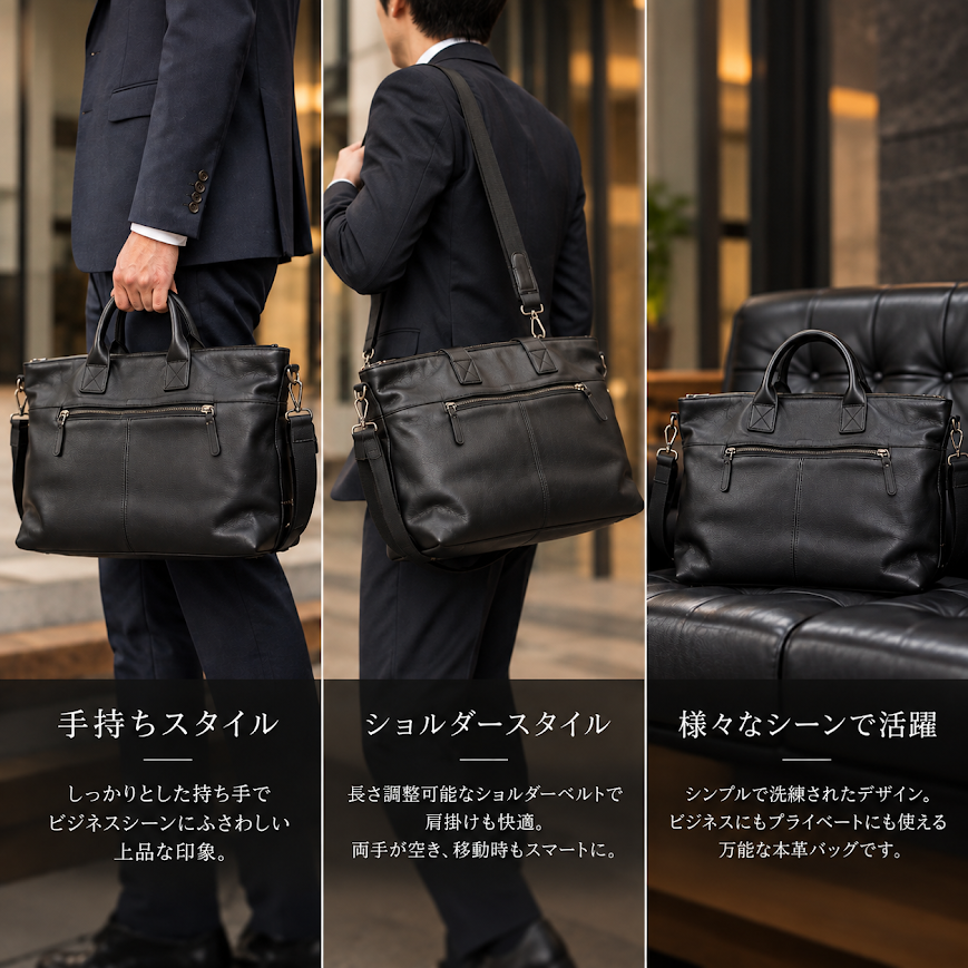 大人のビジネスバッグ　NBC19 LEATHER　SP-33