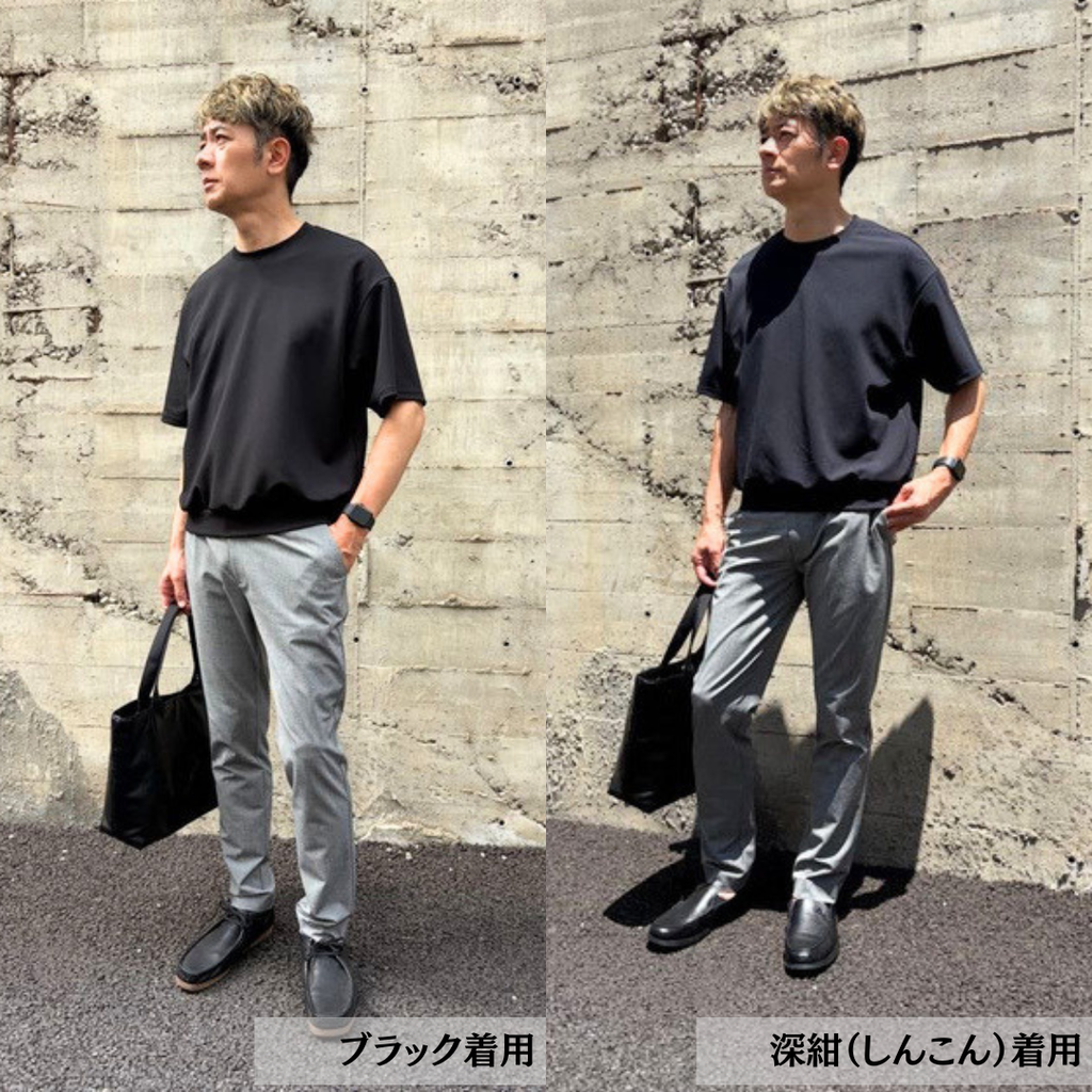 大人が着るだけで整う【夏の万能プルオーバー】接触冷感・ストレッチ　日本製　75201