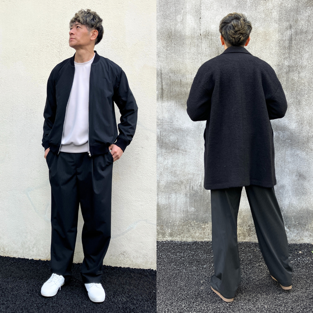 大人の格上げストライプパンツ　№75151