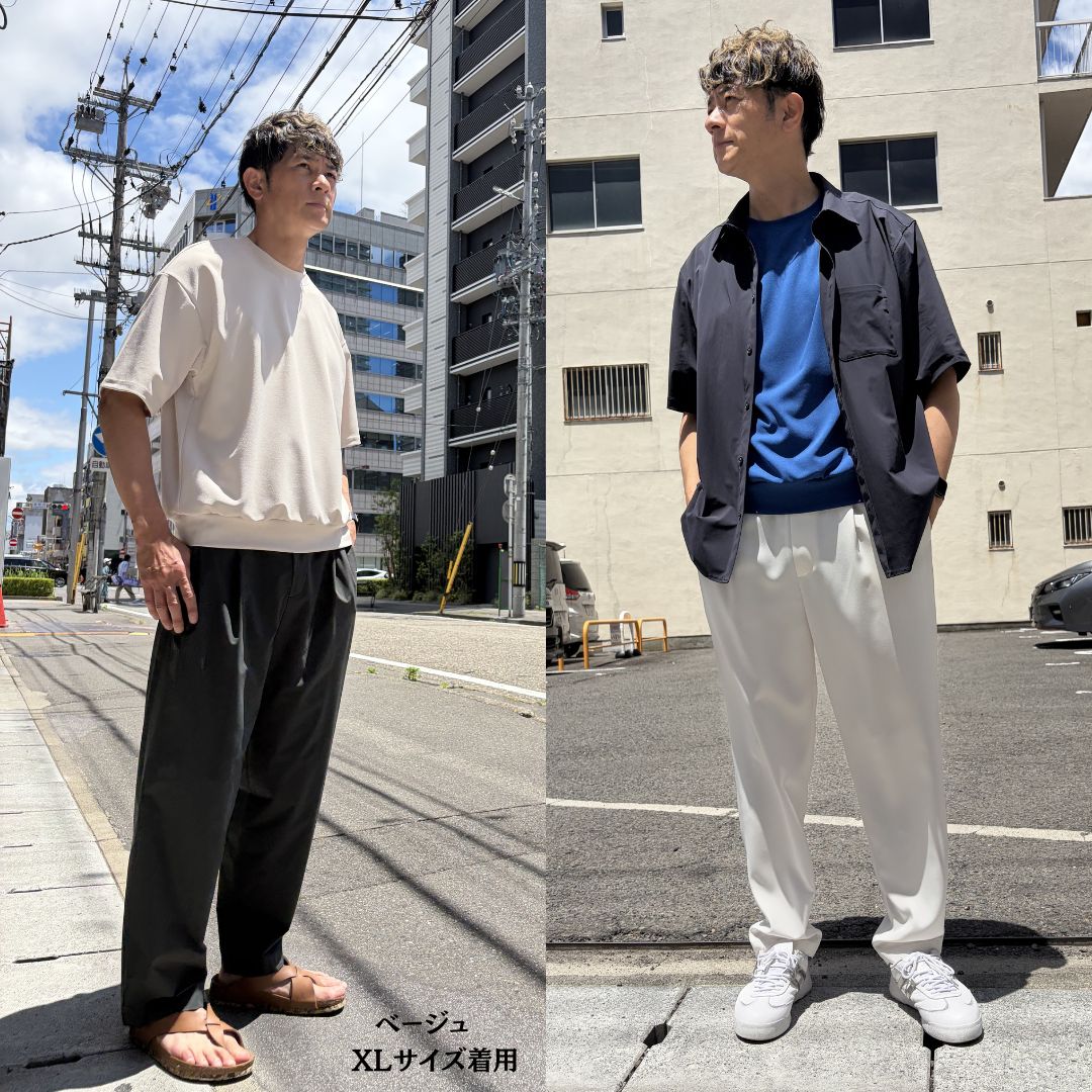 大人が着るだけで整う【夏の万能プルオーバー】接触冷感・ストレッチ　日本製　75201