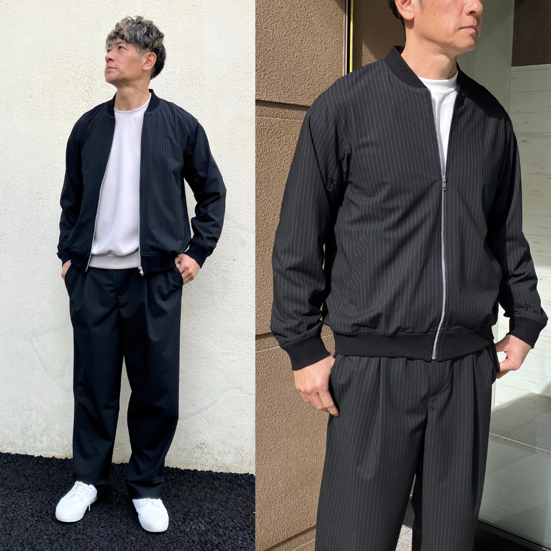 格上げストライプセットアップ【セット購入で10％OFF】