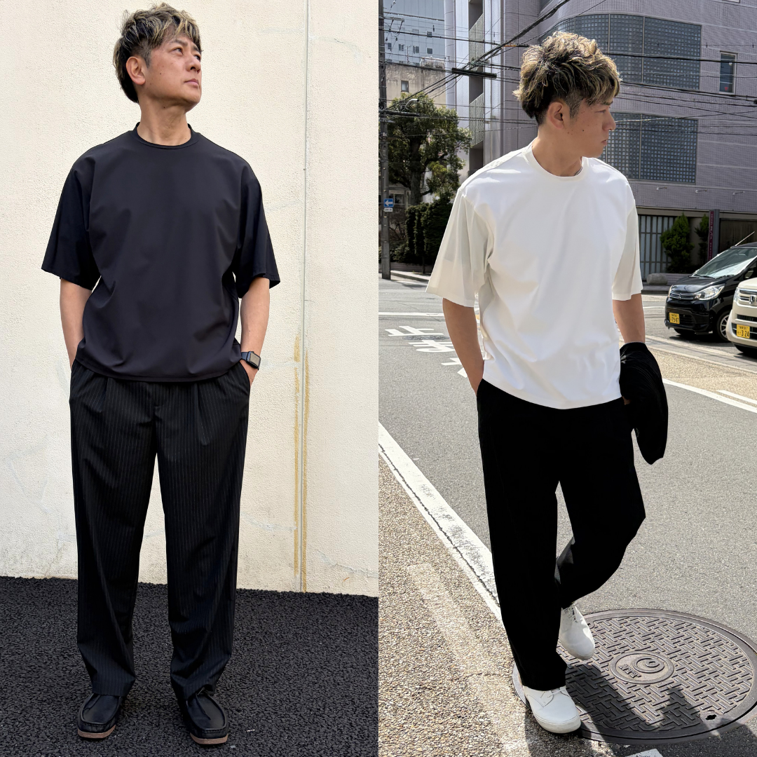 機能性素材のゆったりTシャツ　№74211　日本製