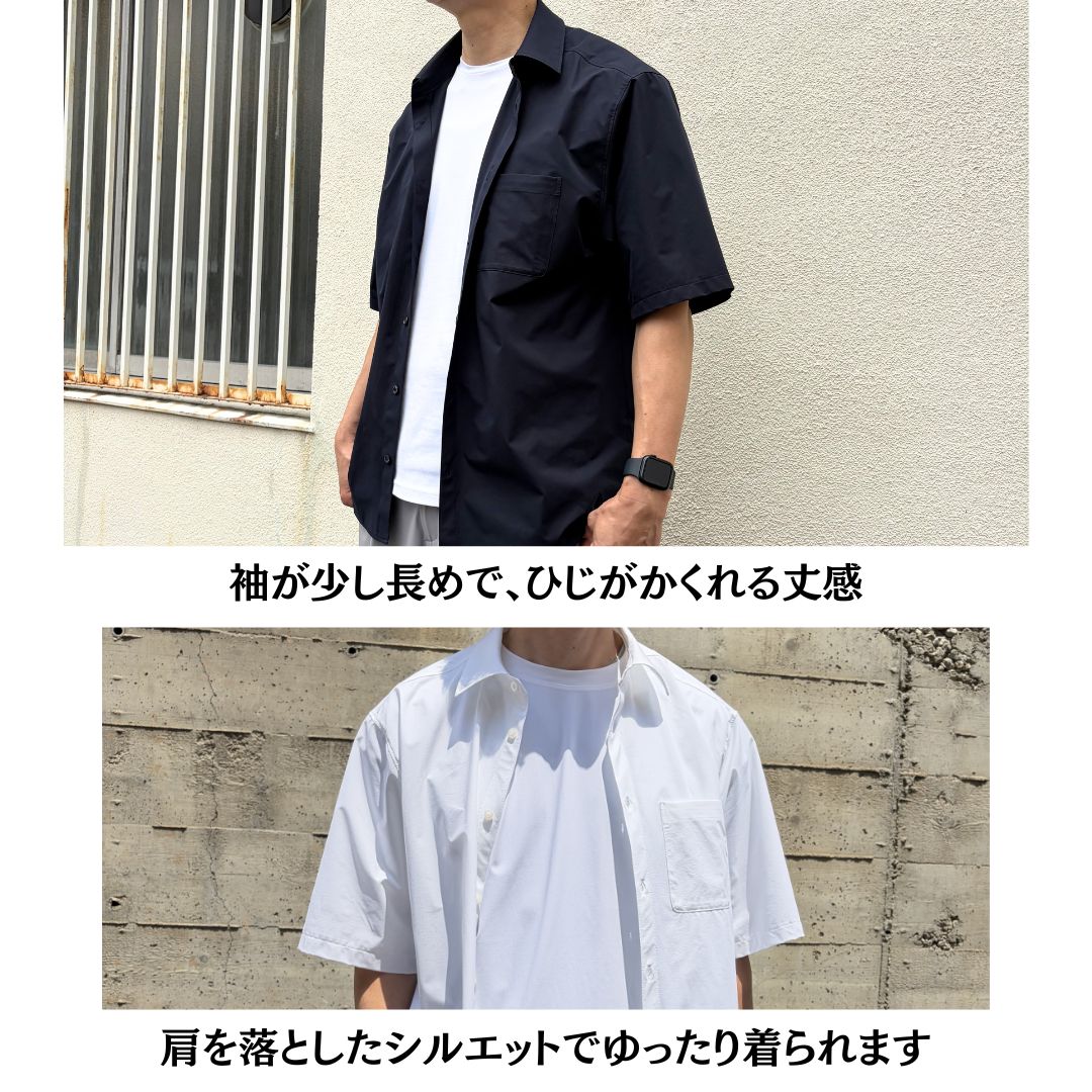 撥水・スーパーストレッチ・超軽量な無敵シャツ　№75271