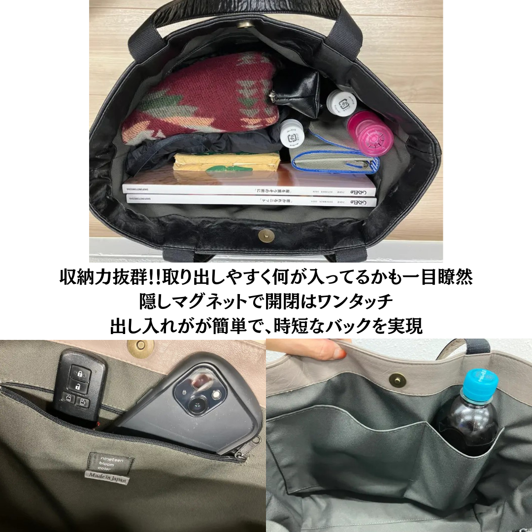 高級感と機能性を兼ね備えた　軽くて柔らかな大人のヴィンテージフェイクレザーバッグ　№7402