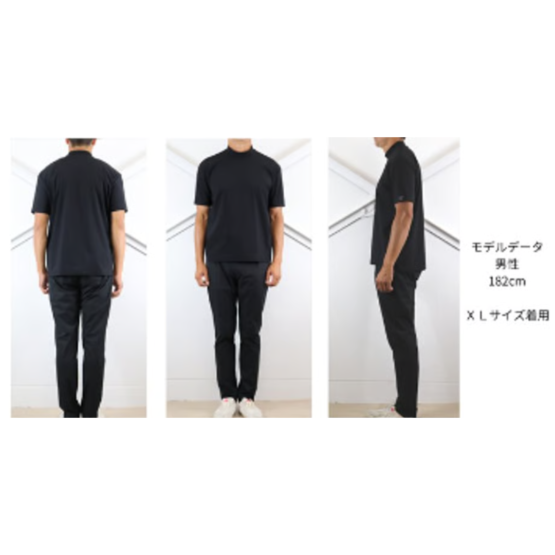 撥水・ストレッチ・頑丈　多機能なモックネックTシャツ　№97021　日本製