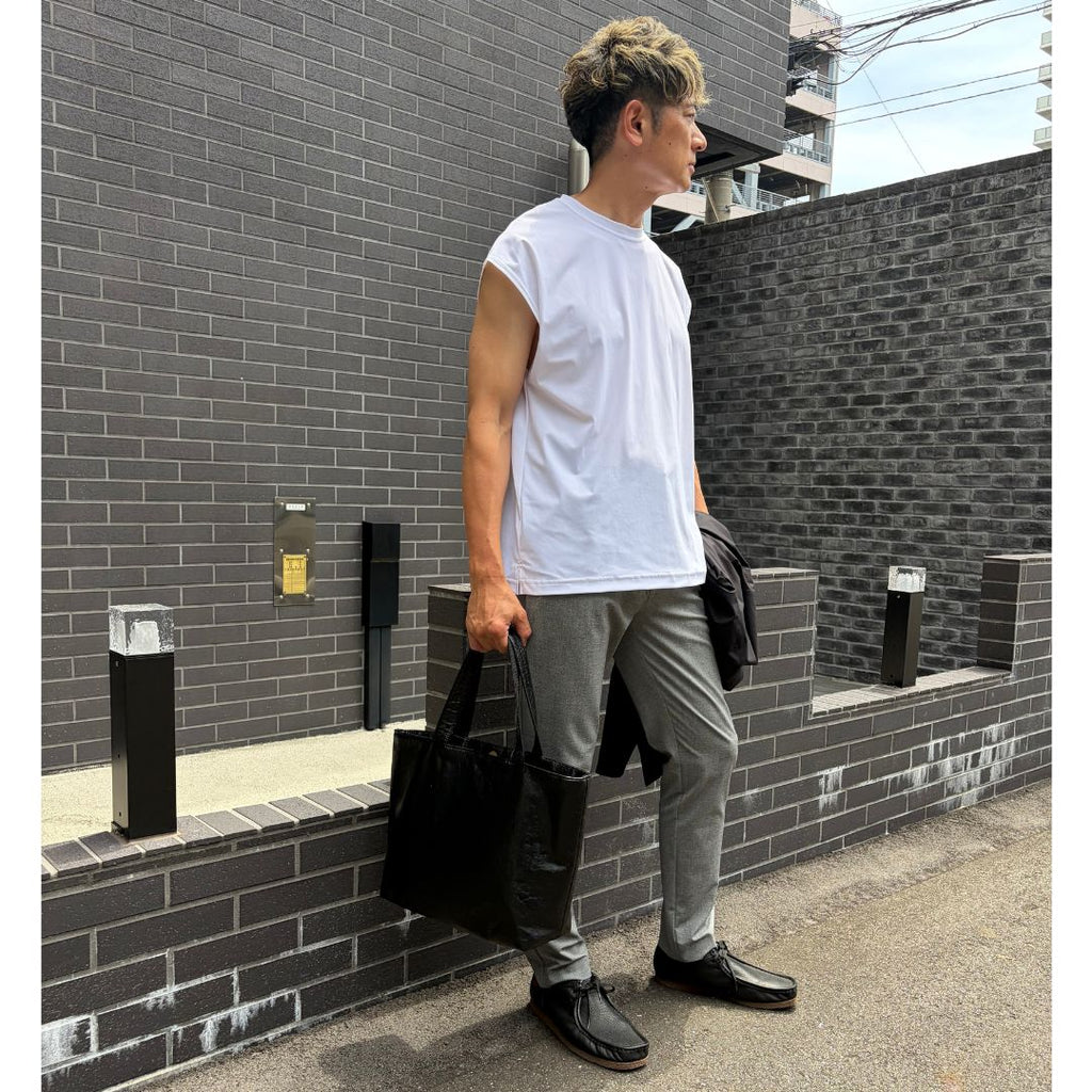 【二刀流ノースリーブ】　接触冷感　ストレッチ　№75451　日本製